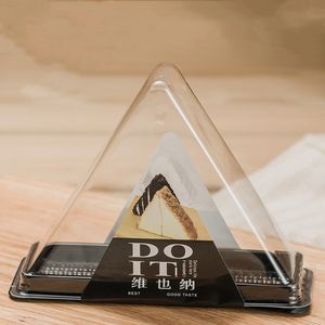 Emballage de pâtisserie triangulaire Boîte à gâteau italienne <span class=keywords><strong>Montagne</strong></span> enneigée, Boîte à mousse aux œufs de <span class=keywords><strong>la</strong></span> Forêt-Noire de Vienne Boîte à chocolat - Product Image 3