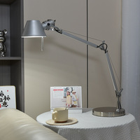 Lampe de bureau pliable à bras long en métal, style nordique simple, protection oculaire, pour lecture, chambre et chevet