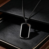 Collier pendentif porte-clés en acier titane pour homme, tendance et polyvalent, boucles d'oreilles en acier inoxydable – Nouveauté très prisée