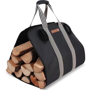 Muestra gratuita, precio de fábrica personalizado para fabricantes. Bolsa para leña de lona encerada, excepcionalmente grande y duradera. - Product Image 4