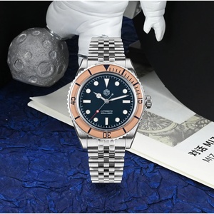San Martin SN0133 Vintage Luxury Men Dive <b>Watch</b> 40mm NH35 Automatic <b>Mechanical</b> Sapphire Bezel J-type Bracelet Waterproof 200m - Product Image 2