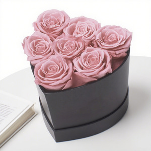 Scatola <span class=keywords><strong>di</strong></span> Rose Eterne a Lunga Durata (3-5 Anni) a Forma <span class=keywords><strong>di</strong></span> Cuore, <span class=keywords><strong>Fiori</strong></span> Veri per Decorazioni da Tavolo, San Valentino, Matrimoni ed Eventi Festivi 2026 - Product Image 5