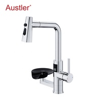 trou tasse rondelle mat noir en acier inoxydable retirer pulvérisateur évier robinet de cuisine avec verre rinceur