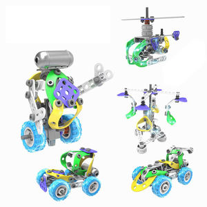 109 pièces de blocs de construction à visser pour enfants, jouets éducatifs de construction de véhicules, ensemble de jouets d'apprentissage STEM 5 en 1 avec tournevis - Product Image 1