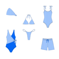 OEM ODM Custom Dames 3-delige Bikiniset met rok Tie-Dye Hoge Snijding Zwemkleding Groothandel Fabriek Direct