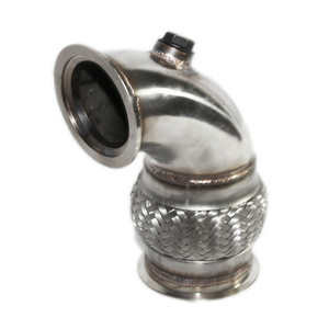 3 ID Vバンド90DSSエルボーダウンパイプ、2 ODフレックスパイプ2xO2センサーバング付き - Product Image 2