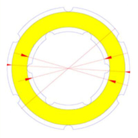 # CKX10193 40mm Blanco frío/Ojos de Ángel LED COB Fuente de luz 12V DC COB Anillo LED para bombilla DIY Kit de módulos de sensor de forma anual