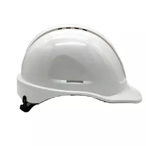 Engineering Work At Height Plastic Yellow ABS Custom Safety Helmet With Torch Light