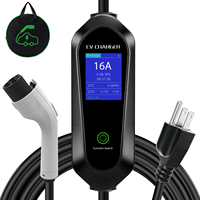 Stations de recharge pour véhicules électriques portables neuves, pratiques, 3,5 kW 16 A, chargeur rapide pour véhicules électriques avec courant réglable de type 2