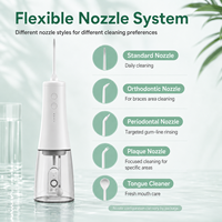 Wiederaufladbarer USB Tragbarer Wasserflosser mit 350ml Abnehmbarem Tank IPX7 Wasserdicht 3 Betriebsmodi für Haushalt & Hotel