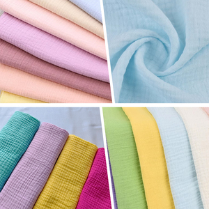 Factory Stock 100% Cotton Muslin Fabric 125gsm pink <strong>White</strong> Double <strong>Gauze</strong> Fabric for Baby - Product Image 5