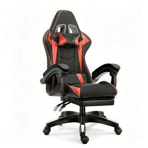 เก้าอี้เกมมิ่งปรับระดับความสูงได้ ราคาประหยัด หุ้มหนัง PU พร้อมที่พักเท้า - Product Image 6
