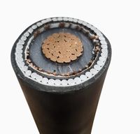 Câble unipolaire blindé en cuivre avec gaine en PVC, isolation XLPE, basse tension, pour projets de centrales électriques et utilisation en construction