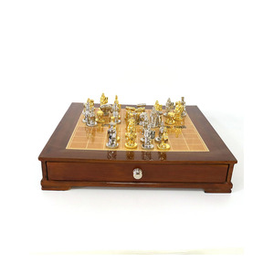 Bộ cờ vua <span class=keywords><strong>3D</strong></span> Cổ điển chất lượng cao với nhiều mảnh màu hiện đại sang trọng kim loại và ván MDF cho trẻ em - Product Image 4