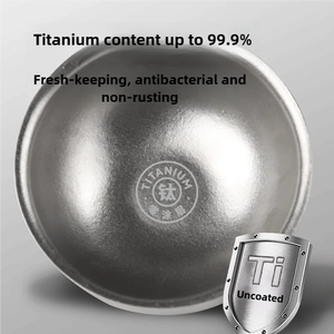 Ensemble de bols et d'assiettes en titane * 4 faciles à nettoyer et à ranger pour l'hôtel et la famille - Product Image 4