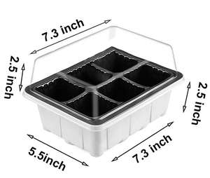Plastic seed starter nursery <strong>trays</strong> 60 <strong>large</strong> cells seeding starter <strong>&</strong> <strong>tray</strong> plant germination kit with - Product Image 2
