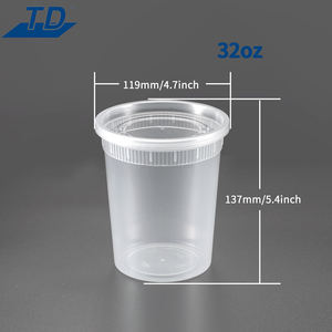 HD PP súp <span class=keywords><strong>cup</strong></span> Chất lượng cao 8 12 16 20 24 32oz nhựa lò vi sóng súp dùng một lần ly - Product Image 5