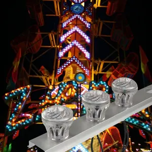 hersteller 24 v ucs2903 60 mm 18 leds wasserdichtes cabochon-licht rgb led pixel punktlicht karneval licht