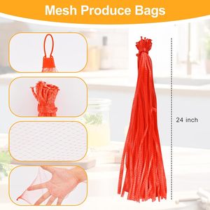 Huamaohengchun 100-<b>Pack</b> Durable LDPE Nylon Mesh Bags 24-Inch Reinforced Secure <b>Heat</b> Seal Latches Customizable Produce Groceries - Product Image 2