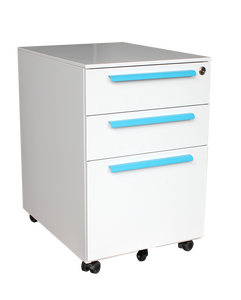 Armoire de classement mobile moderne en métal et en acier Nouveau classement mobile à bord d'angle Armoire de classement mobile à 3 tiroirs Bureau mobile - Product Image 2