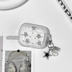 Étoile à cinq branches fantôme pour AirPods Pro 1 2 3 Étui pour écouteurs Paillettes pour AirPods 1 2 3 4 Étui souple en TPU Housse de protection pour écouteurs - Product Image 4