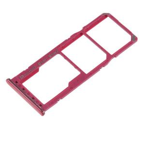 Bandeja para tarjetas Micro SD y SIM rosa para Samsung A7 2018 A750F - Product Image 1