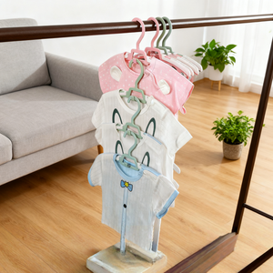 Space-Saving Adjustable Kids Clothes <strong>Hangers</strong> <strong>Multi</strong>-Color Durable Plastic <strong>Hangers</strong> for Children's Closet Organization 0-18Yrs - Product Image 1