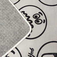 Tapis de chambre à coucher imprimé grand format avec visage souriant pour bébés et adolescents, décoration amusante pour la maison