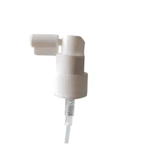Spray nasal de plástico curto, bomba nasal 20/410 pulverizador nasal farmacêutico com tampa