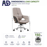 Chaise de bureau de direction moderne de luxe à dossier haut en cuir PU, ergonomique, pivotante, avec base chromée, pour la maison, le bureau, l'hôtel, la chambre et le salon