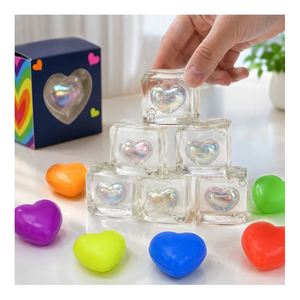 Private Label Luminous Heart Cube <b>Fidget</b> Toy TPR Squeeze Ball Light up Stress Relief Office Sample Wholesale <b>Pack</b> - Product Image 6