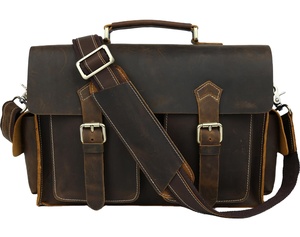 Tiding Vintage Brown Handmade <strong>Men</strong> Genuine Leather 13 Inch <strong>Laptop</strong> <strong>Bag</strong> Briefcase <strong>Messenger</strong> <strong>Bag</strong> <strong>for</strong> Man - Product Image 1