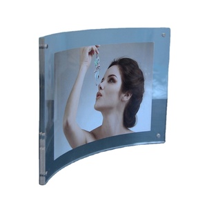 Marco de fotos con imán acrílico para soporte de imagen, logotipo personalizado, marco de fotos con espejo mágico, serigrafía, impresión UV, 2 colores - Product Image 1