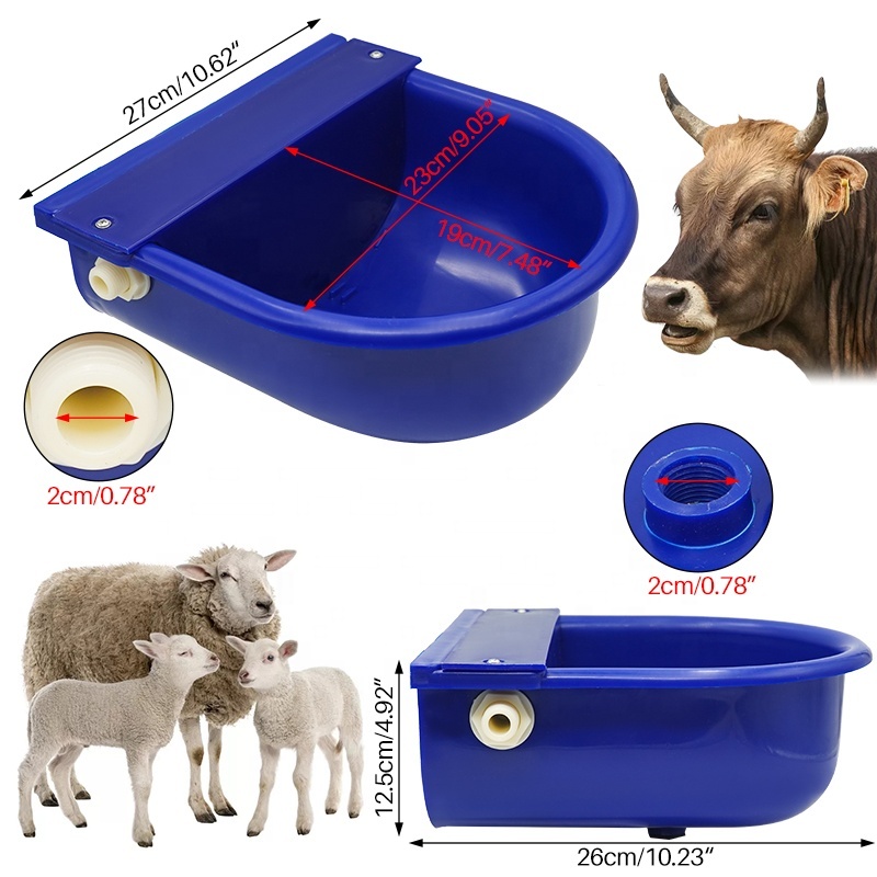 Bol D'eau Automatique Pour Animaux (vache, Cheval, Chèvre) - Avec Robinet à Flotteur, Couvercle Rabattable