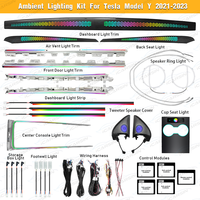 Mise à niveau des accessoires de lumière ambiante intérieure de voiture Symphony Led pour Tesla Model 3/Y 2021-2024 Décoration de bande lumineuse d'ambiance