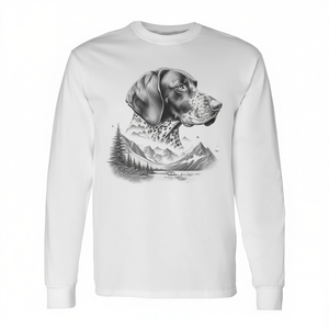 Camiseta de manga larga con diseño de perro perrero alemán de pelo corto y escena natural - Product Image 2