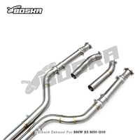 Tubos de Escape Catback Personalizados de Acero Inoxidable 304, Acabado Liso de 1.5 mm, X5 M50i 4.4TT 2019-2024, Válvula Soldada TIG Boska Racing