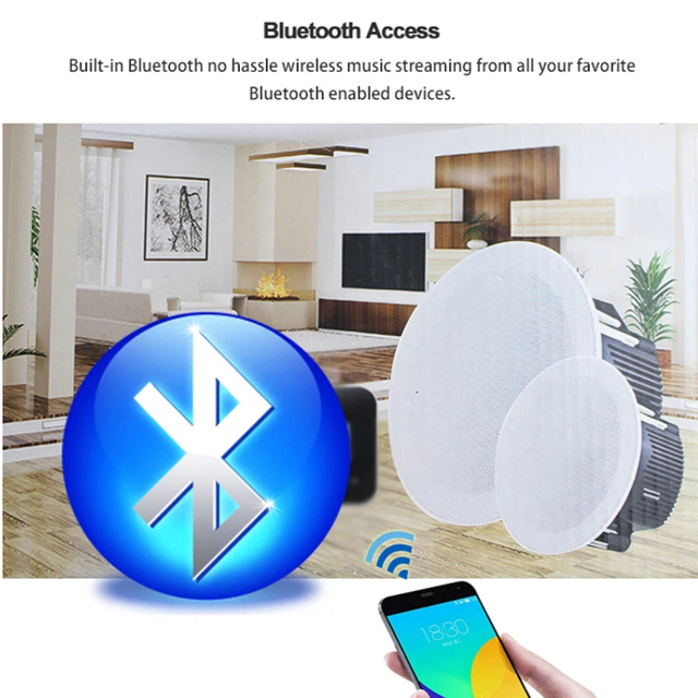 JBHKJ 883 High Quality 10W V5.0 IPX6 Waterproof Ceiling Master Slave Wireless Speaker Two-way Audio Crossover Home Background