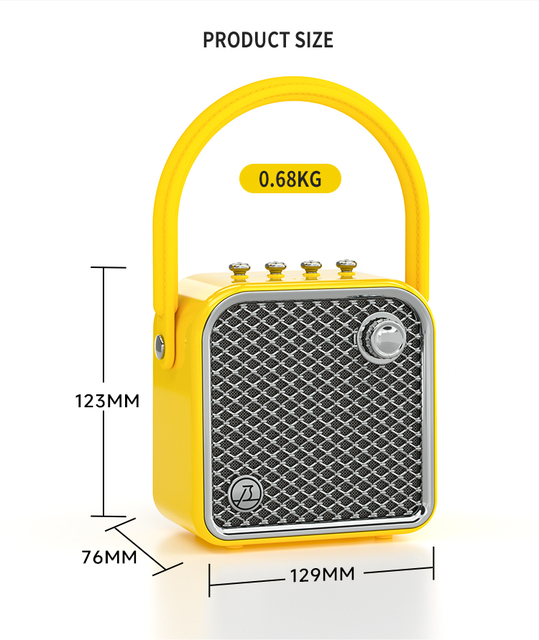 Portable Mini Retro Speaker with a Wireless Design and Powerful, Deep Bass a Must-have for Parties and a Great Gift Idea