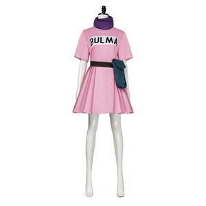 Disfraz de Cosplay de Anime Japonés de <span class=keywords><strong>Bulma</strong></span> para Niñas, Disfraz de Halloween para Mujeres, Falda de Poliéster, Súper Linda, para Navidad - Product Image 1