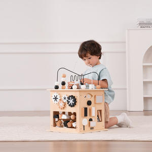 Asweet kotak intelijen bayi kayu penjualan laris papan teka-teki pendidikan dini bentuk geometris bangunan kognitif yang cocok - Product Image 3