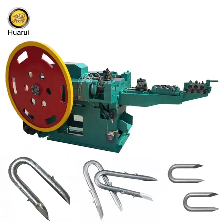 Fence Staple pin making machine barabed wire U Type Nails making machine