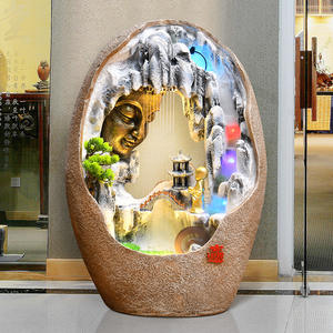 น้ำพุเซนสวนกลางแจ้งสำหรับตกแต่งบ้านการตกแต่งที่หรูหราการตกแต่งแบบ budda HEAD ลูกบอลสวนแบบเซน - Product Image 6