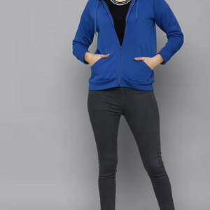 Sudadera con capucha y cremallera ligera de manga larga para mujer en el estilo personalizado más vendido para ropa de calle de invierno ropa informal sudaderas con capucha - Product Image 4