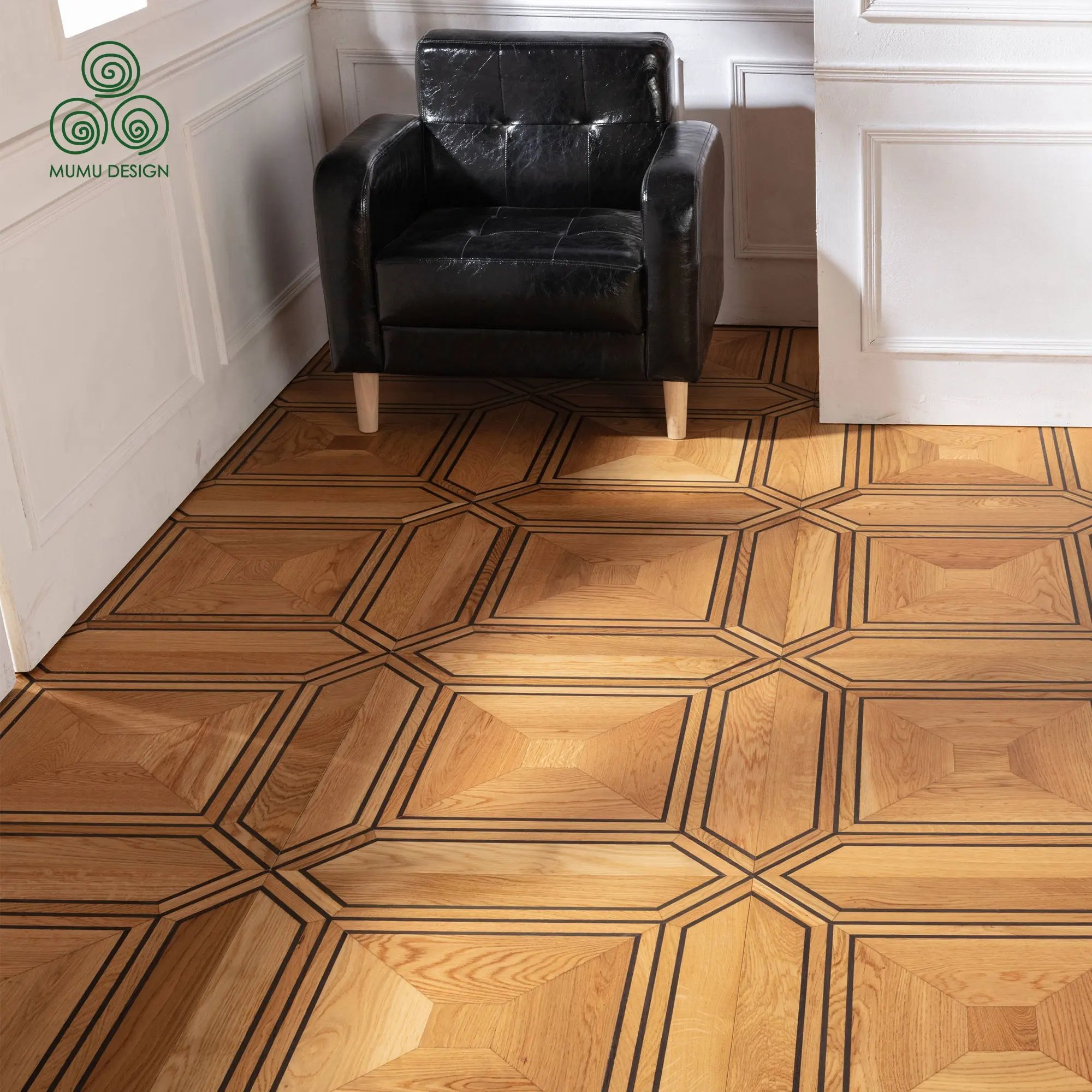 MUMU bois dur Paulownia chêne chevrons américain noyer large planche en bois d'ingénierie Parquet