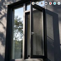Ventanas Acristaladas Insonorizadas Resistentes a Huracanes, Ventanas Corredizas con Mosquitera de Una y Dos Capas