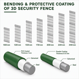 Panneau de clôture incurvé en acier galvanisé argenté, revêtement en poudre, <span class=keywords><strong>prix</strong></span> de gros d'usine ISO CE Chine, clôture en treillis soudé 3D - Product Image 3
