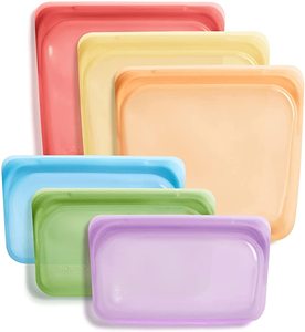 Hot Sale Eco Friendly Leakproof Reusable Freezer Liquid Silicone Food Storage Bag With Reusable Ziplock Bags