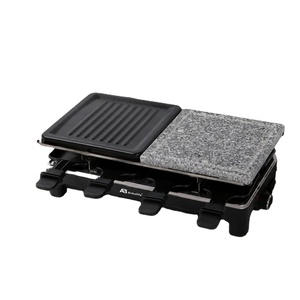 Grill électrique à <span class=keywords><strong>raclette</strong></span> pour 8 personnes, 1500W, plaque semi-pierre, 8 poêles à <span class=keywords><strong>raclette</strong></span>, fonduurineuse à <span class=keywords><strong>fromage</strong></span>, Anbolife OEM certifié CE - Product Image 2
