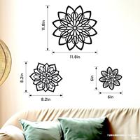 Fourniture d'usine fer aluminium inoxydable métal mur art fleur nandala décoration maison jardin maison salon bar